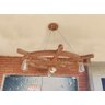 Lustre Luminária Pendente 85cm Leme De Navio Rústico 4B - 5