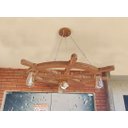 Ver imagem 5 de Lustre Luminária Pendente 85cm Leme de Navio Rústico 4b