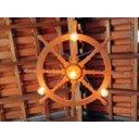 Ver imagem 6 de Lustre Luminária Pendente 85cm Leme de Navio Rústico 4b