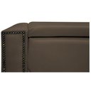 Ver imagem 3 de Calçadeira Baú Solteiro 90 Cm Para Cama Box Suede Marrom