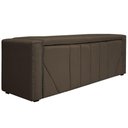 Ver imagem 1 de Calçadeira Baú Solteiro 90 Cm Para Cama Box Suede Marrom