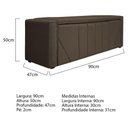 Ver imagem 5 de Calçadeira Baú Solteiro 90 Cm Para Cama Box Suede Marrom