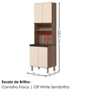 Ver imagem 5 de Paneleiro Kali Premium 4 Portas 3 Prateleiras MDF 70cm Off White Nicioli Móveis