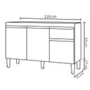 Ver imagem 4 de Balcão de Pia Cozinha Tatiane 120 Cm Branco sem Tampo Ajl Móveis