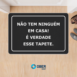 Tapete Capacho Estampado - 40cm X 60cm:não Tem Ninguém em Casa! É Verdade Esse Tapete. - 2