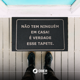 Tapete Capacho Estampado - 40cm X 60cm:não Tem Ninguém em Casa! É Verdade Esse Tapete. - 6