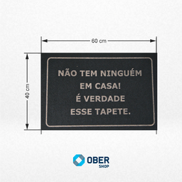 Tapete Capacho Estampado - 40cm X 60cm:não Tem Ninguém em Casa! É Verdade Esse Tapete. - 3