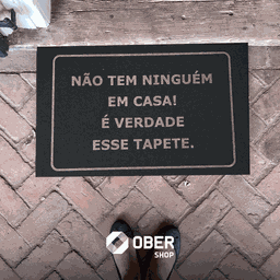 Tapete Capacho Estampado - 40cm X 60cm:não Tem Ninguém em Casa! É Verdade Esse Tapete. - 4