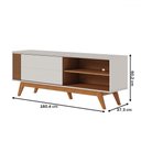Ver imagem 3 de Rack para Tv até 60 Polegadas Otawa 1 Porta Ripado Off White Matte/freijó - Colibri