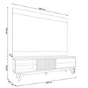 Ver imagem 4 de Rack para Sala Venice com Painel para Tv 75 Pol Cairo C04 Off White Matte Freijó - Lyam Decor