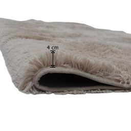 Tapete De Sala Peludo 2 Metros Bege Macio Peludinho Shaggy - 4 Tapete De Sala Peludo 2 Metros Bege Macio Peludinho Shaggy - 4