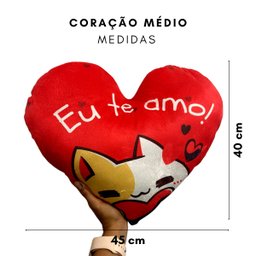 Almofada Decorativa Coração Médio Colorida Arco-iris:Verde - 6