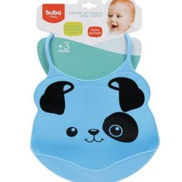 Babador Silicone Pega Migalhas Cachorrinho Azul Buba Babador de Silicone com Pega Migalhas de Cachor - 3
