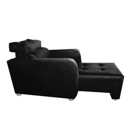 Poltrona Reclinavel Sala De Estar Amamentação Safira Preto - 2