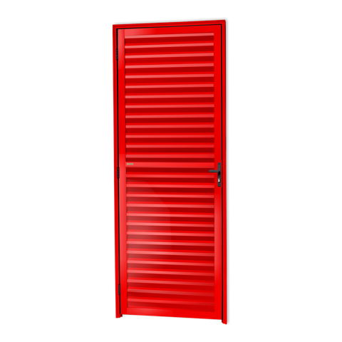 Porta Veneziana Alumínio 80 D. L25 Vermelho Brimak