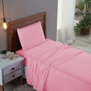 Ver imagem 1 de Kit Roupa Cama Solteiro 100% Algodão 3 Peças Percal 300 Fios Hotel Pousada:rose