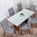 Ver imagem 5 de Kit 06 Capas para Cadeiras 6 Lugares Malha Gel 100% Poliéster:cinza