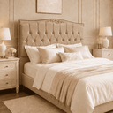 Ver imagem 1 de Cabeceira Greta 195cm Estofada Suede p/ Cama Box Casal King Quarto
