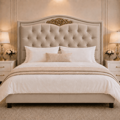 Cabeceira Greta 195cm Estofada Suede p/ Cama Box Casal King Quarto
