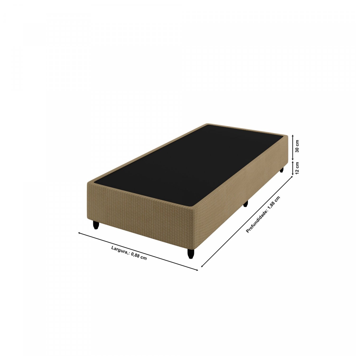 Base Box Solteiro188x88x42 Smart Plumatex | MadeiraMadeira