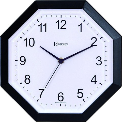 Relógio de Parede Herweg 6662 27cm Preto