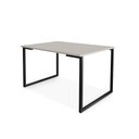 Ver imagem 1 de Mesa de Jantar Steel Estilo Industrial Pés de Aço 120x80cm Preto/off White