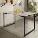 Ver imagem 2 de Mesa de Jantar Steel Estilo Industrial Pés de Aço 120x80cm Preto/off White