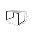 Ver imagem 3 de Mesa de Jantar Steel Estilo Industrial Pés de Aço 120x80cm Preto/off White
