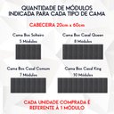 Ver imagem 4 de Cabeceira Estofada Marrom para Cama Box - Módulo 20cm X 60cm 