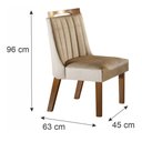 Ver imagem 3 de Conjunto Sala de Jantar Mesa Tampo MDF e Vidro e 6 Cadeiras Lottus
