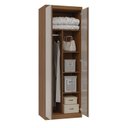 Ver imagem 4 de Guarda-Roupa Planejado 79cm 2 Portas e Prateleiras Arani CabeCasa MadeiraOriginals Marrom/Cinamomo/Off White