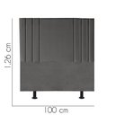 Ver imagem 3 de Cabeceira Estofada Grécia 100CM Solteiro Courino Cinza - D A DECOR