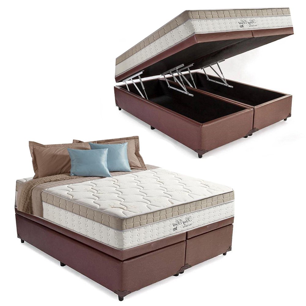 Cama Box QUEEN Size Anjos King Best com Molas 158 X 70 X 198