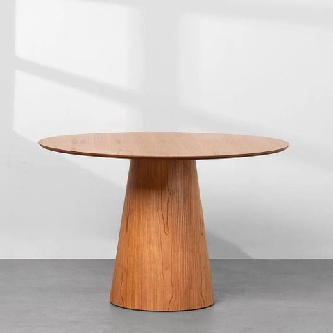 Mesa de Jantar Cone 4 Lugares Redonda Laminado 90cm Decoraper