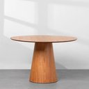 Ver imagem 1 de Mesa de Jantar Cone 4 Lugares Redonda Laminado 90cm Decoraper