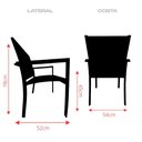Ver imagem 5 de Jogo Conjunto De Mesa 90cm Ripada Jardim 4 Cadeiras Alumínio