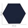 Cabeceira Painel Modulado Colmeia Blogueirinha Estofada 90cm Solteiro Suede Azul Marinho - Ahazzo M - 5