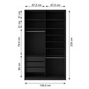 Ver imagem 4 de Guarda Roupa Solteiro 100% MDF BP com 2 Portas Espelho Zermatt Preto