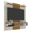 Ver imagem 1 de Painel para Tv até 65 Polegadas Eslováquia 1 Porta Off White/cinamomo - Pnr Móveis