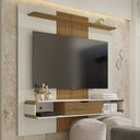 Ver imagem 2 de Painel para Tv até 65 Polegadas Eslováquia 1 Porta Off White/cinamomo - Pnr Móveis
