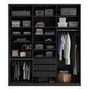 Ver imagem 6 de Guarda Roupa Casal 100% MDF BP com 3 Portas Espelho Zermatt Preto