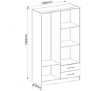 Ver imagem 3 de Guarda Roupa 4 Portas 2 Gavetas 1.08 de Largura Cor Macadamia Blanc Off Toquio Castro