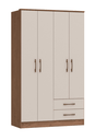 Ver imagem 1 de Guarda Roupa 4 Portas 2 Gavetas 1.08 de Largura Cor Macadamia Blanc Off Toquio Castro