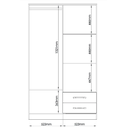 Ver imagem 4 de Guarda Roupa 4 Portas 2 Gavetas 1.08 de Largura Cor Macadamia Blanc Off Toquio Castro