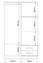 Ver imagem 4 de Guarda Roupa 4 Portas 2 Gavetas 1.08 de Largura Cor Macadamia Blanc Off Toquio Castro
