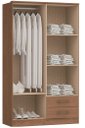 Ver imagem 2 de Guarda Roupa 4 Portas 2 Gavetas 1.08 de Largura Cor Macadamia Blanc Off Toquio Castro