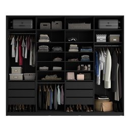 Guarda Roupa Casal 100% MDF BP com 4 Portas Espelhos Zermatt - 5