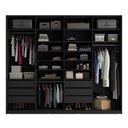 Ver imagem 5 de Guarda Roupa Casal 100% MDF BP com 4 Portas Espelhos Zermatt Preto