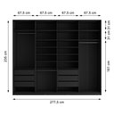 Ver imagem 4 de Guarda Roupa Casal 100% MDF BP com 4 Portas Espelhos Zermatt