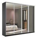Ver imagem 2 de Guarda Roupa Casal 100% MDF BP com 4 Portas Espelhos Zermatt Preto